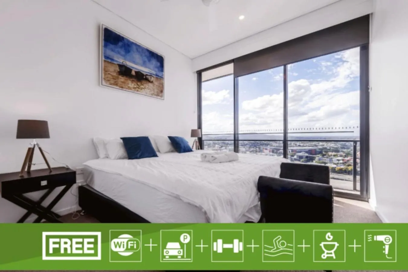 בריסביין Spacious 2Bed Apartment Plus Nook With River View